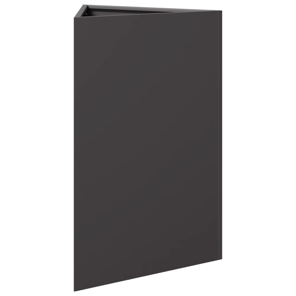 vidaXL Jardinieră de grădină negru, 50x43x75 cm, oțel, triunghiulară vidaXL Jardinieră de grădină negru, 50x43x75 cm, oțel, triunghiulară