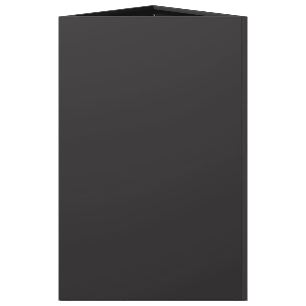 vidaXL Jardinieră de grădină negru, 50x43x75 cm, oțel, triunghiulară vidaXL Jardinieră de grădină negru, 50x43x75 cm, oțel, triunghiulară