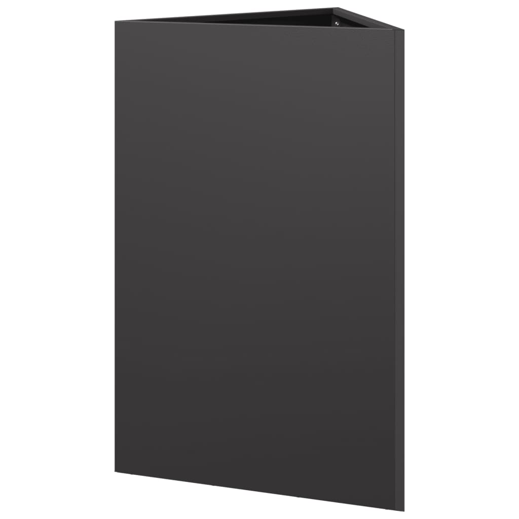 vidaXL Jardinieră de grădină negru, 50x43x75 cm, oțel, triunghiulară vidaXL Jardinieră de grădină negru, 50x43x75 cm, oțel, triunghiulară