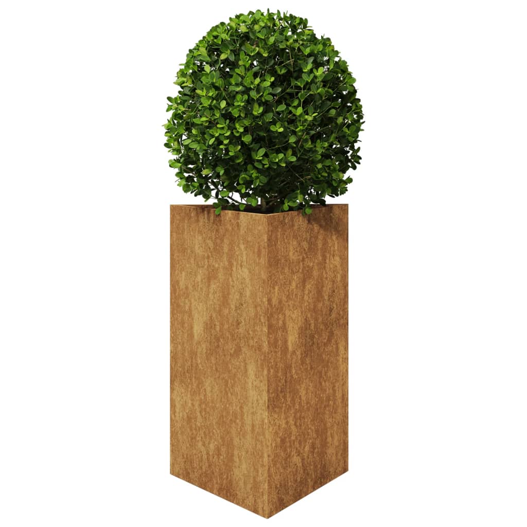 vidaXL Jardiniere de grădină 2 buc Triunghiular Oțel pentru intemperii vidaXL Jardiniere de grădină 2 buc Triunghiular Oțel pentru intemperii