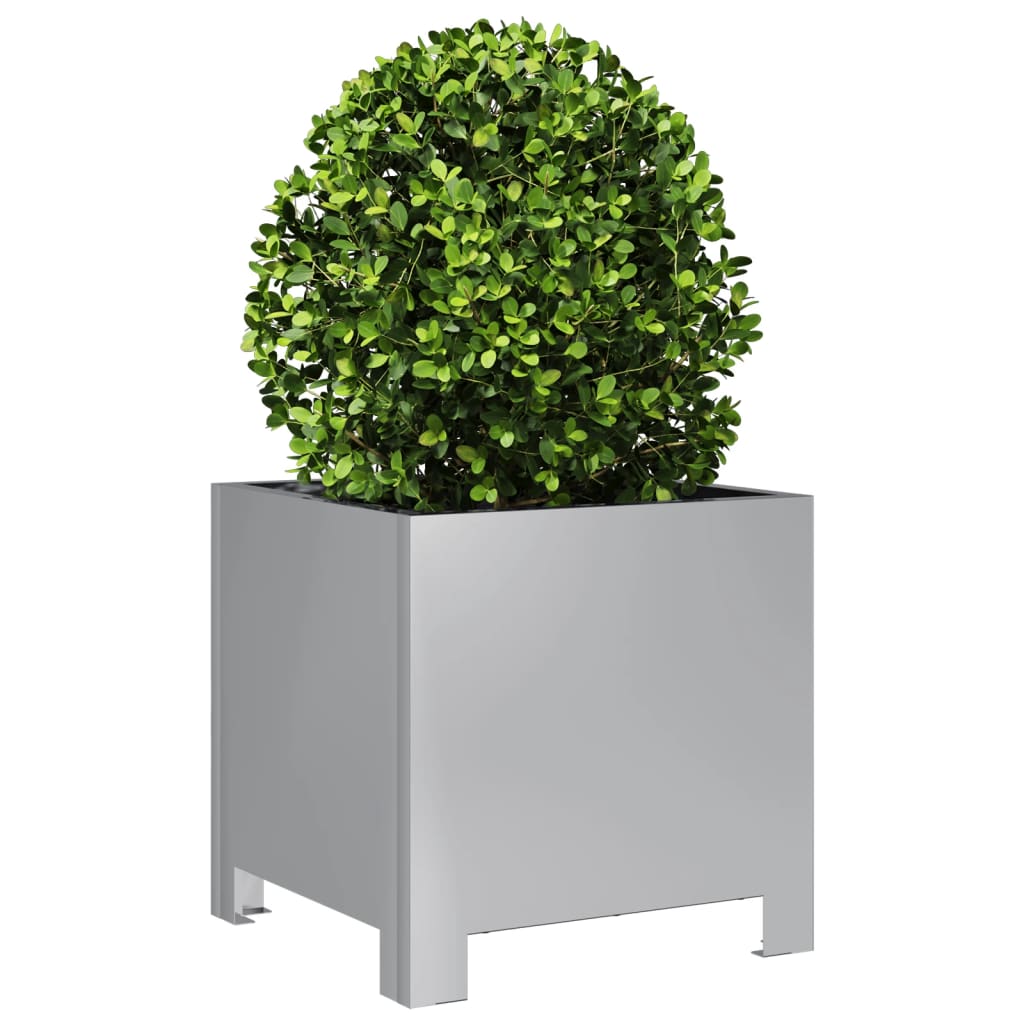 vidaXL Jardiniere grădină, 2 buc., 30x30x30 cm, oțel galvanizat