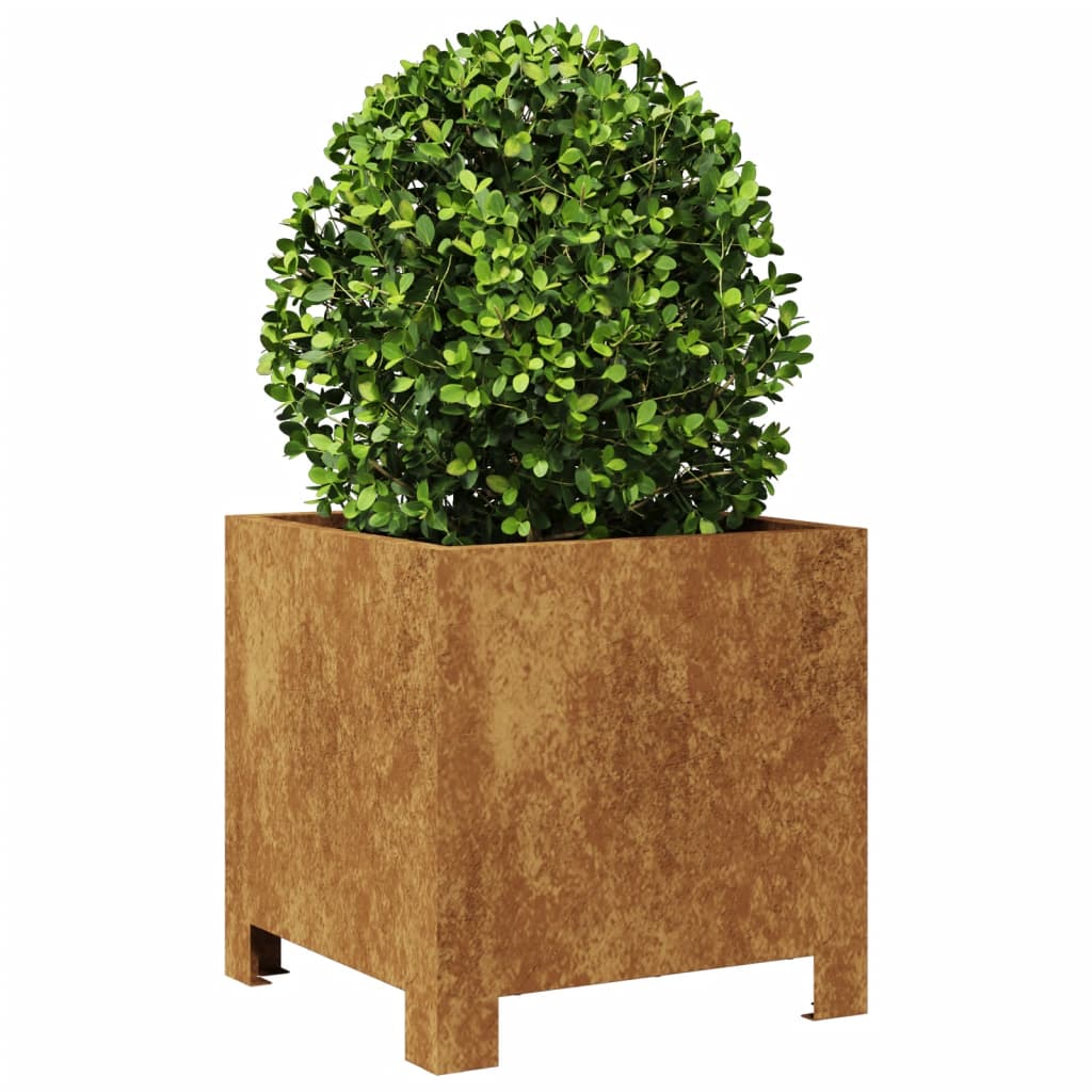 vidaXL Jardiniere de grădină 2 buc 30x30x30 cm Oțel pentru intemperii vidaXL Jardiniere de grădină 2 buc 30x30x30 cm Oțel pentru intemperii