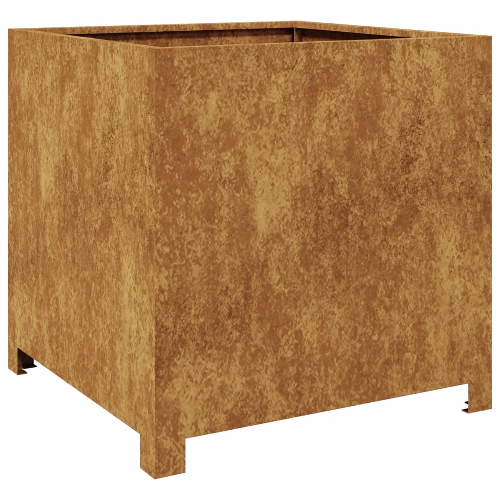 vidaXL Jardinier de grădină 50x50x50 cm Oțel pentru intemperii