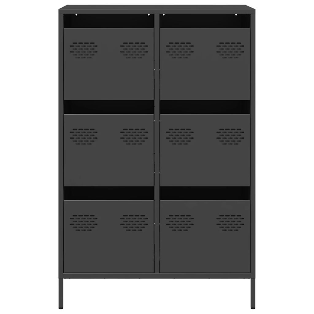 vidaXL Dulap înalt, negru, 68x39x101,5 cm, oțel