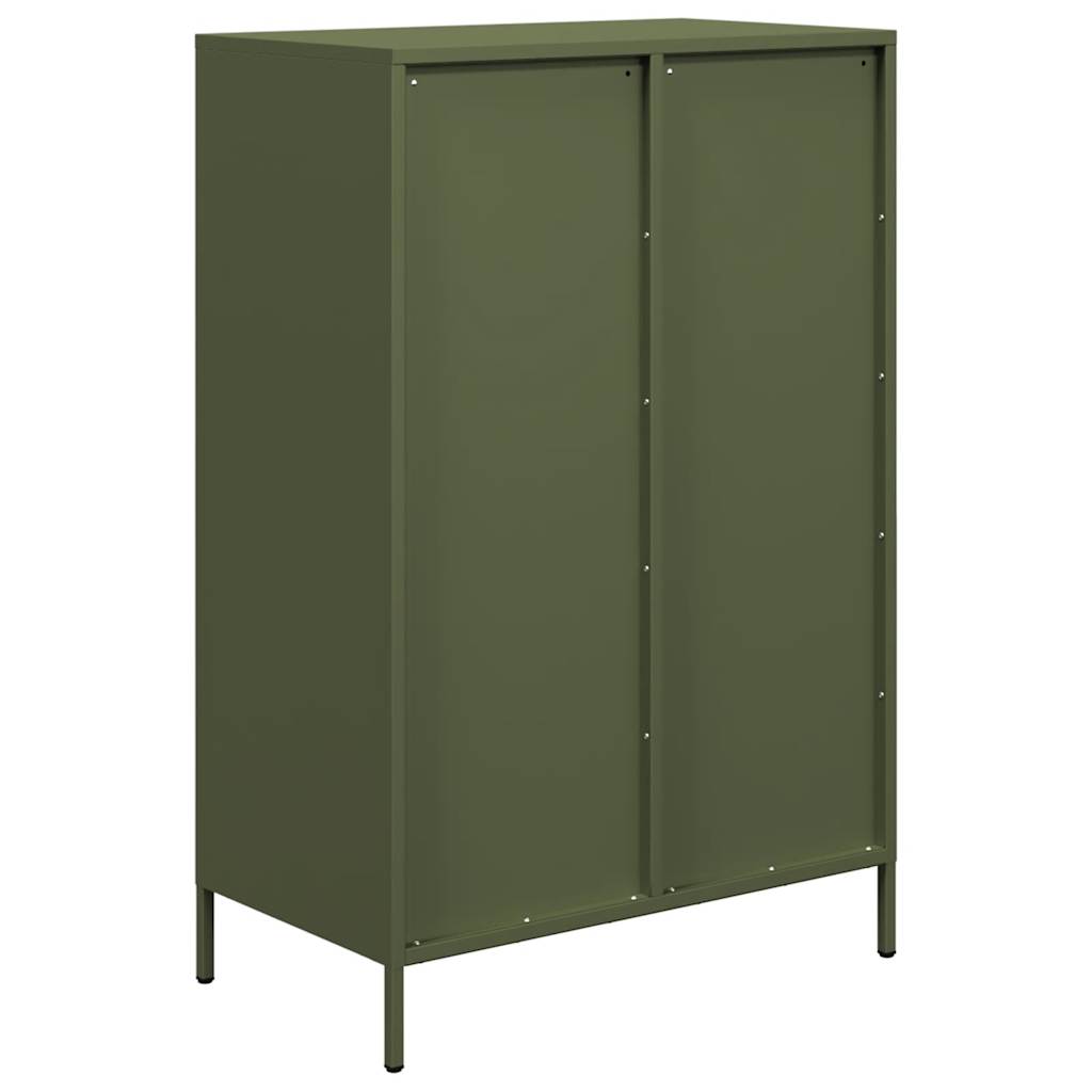 vidaXL Dulap înalt, verde măsliniu, 68x39x101,5 cm, oțel
