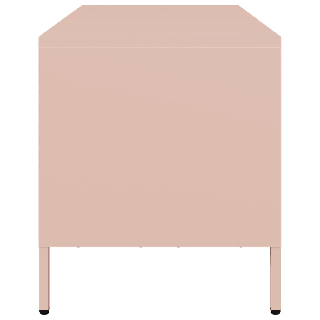 vidaXL Dulap TV, roz, 101,5x39x43,5 cm, oțel laminat la rece vidaXL Dulap TV, roz, 101,5x39x43,5 cm, oțel laminat la rece