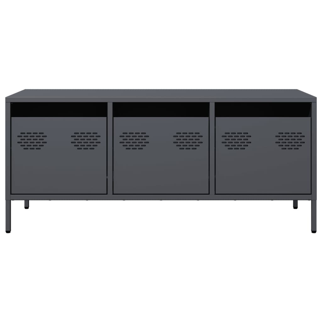 vidaXL Dulap TV, antracit, 101,5x39x43,5 cm, oțel laminat la rece