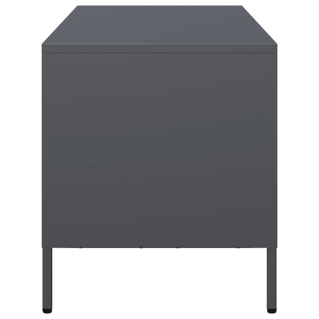 vidaXL Dulap TV, antracit, 101,5x39x43,5 cm, oțel laminat la rece