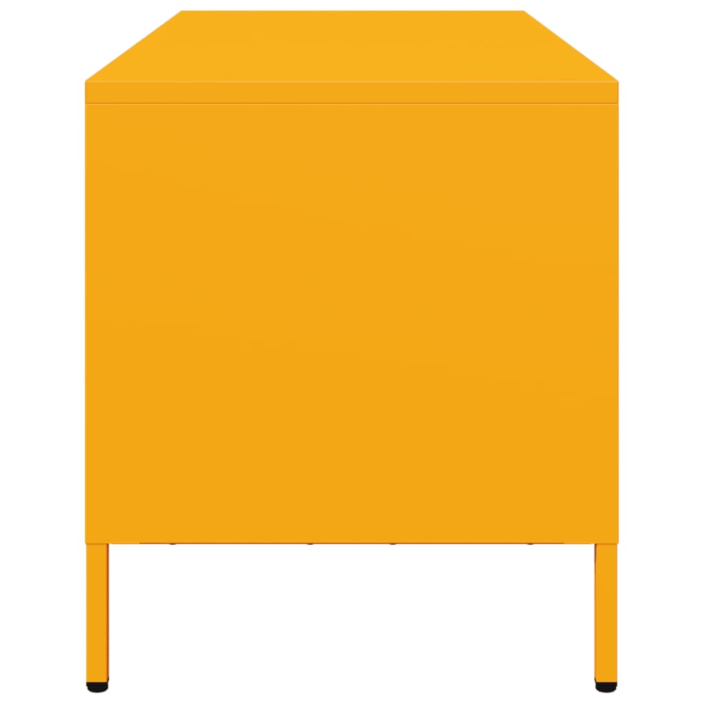 vidaXL Dulap TV, galben muștar, 101,5x39x43,5 cm, oțel laminat la rece