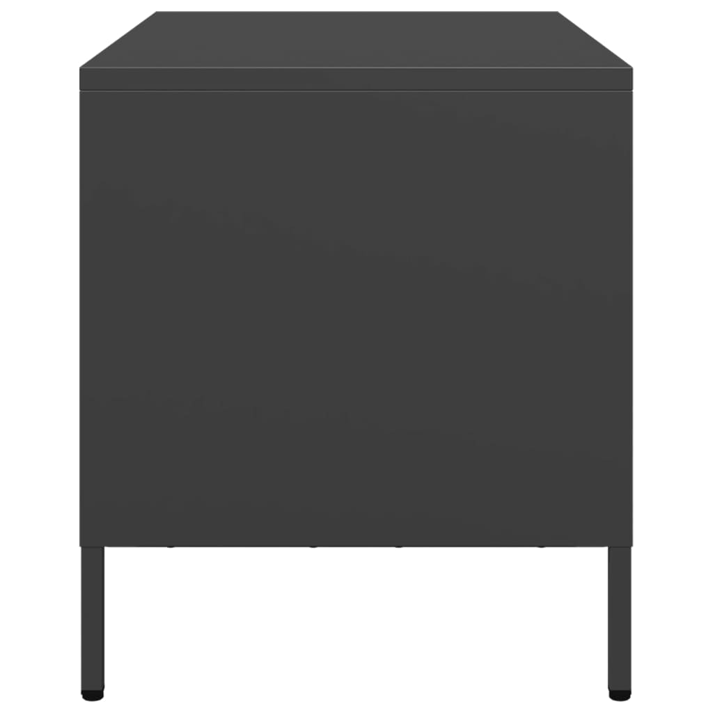 vidaXL Dulap TV, negru, 68x39x43,5 cm, oțel laminat la rece vidaXL Dulap TV, negru, 68x39x43,5 cm, oțel laminat la rece