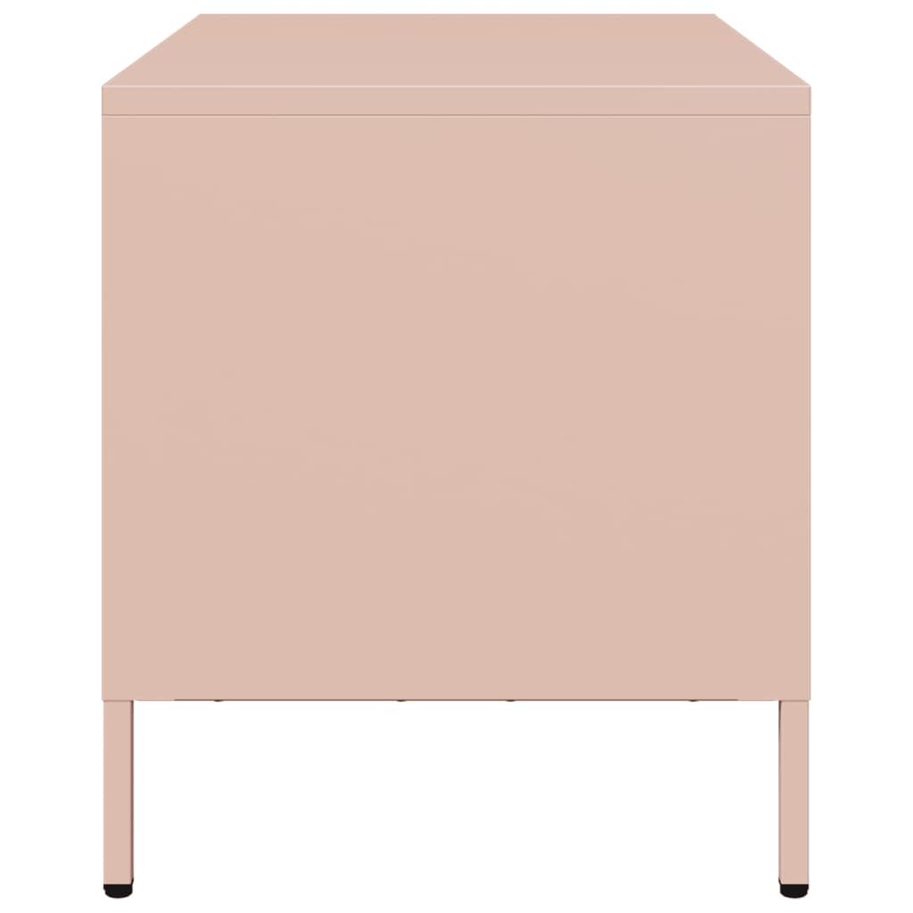 vidaXL Dulap TV, roz, 68x39x43,5 cm, oțel laminat la rece vidaXL Dulap TV, roz, 68x39x43,5 cm, oțel laminat la rece