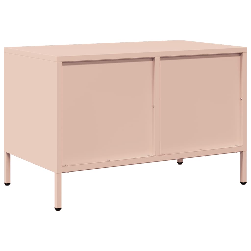 vidaXL Dulap TV, roz, 68x39x43,5 cm, oțel laminat la rece vidaXL Dulap TV, roz, 68x39x43,5 cm, oțel laminat la rece