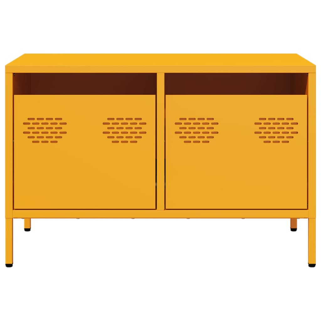 vidaXL Dulap TV, galben muștar, 68x39x43,5 cm, oțel laminat la rece