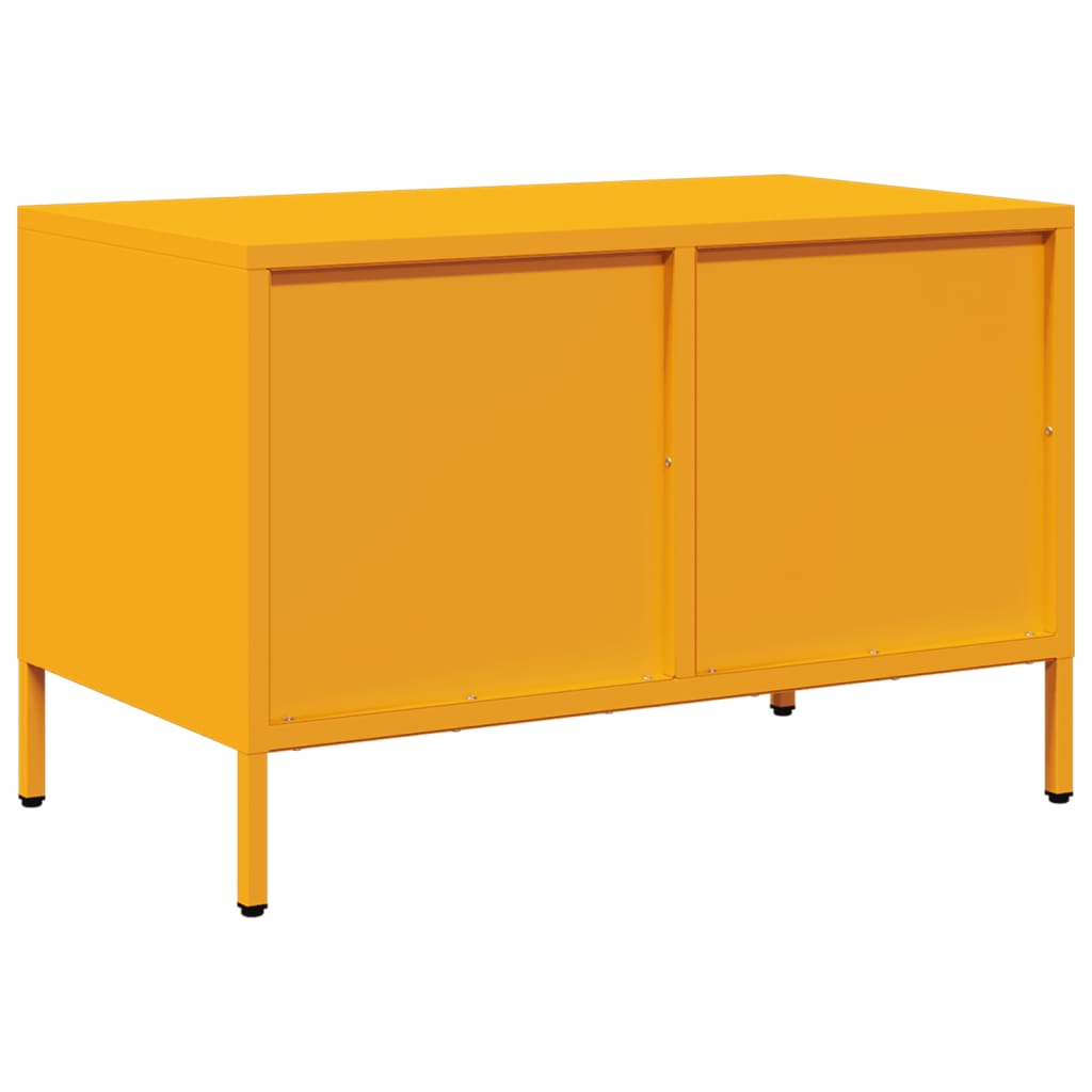 vidaXL Dulap TV, galben muștar, 68x39x43,5 cm, oțel laminat la rece