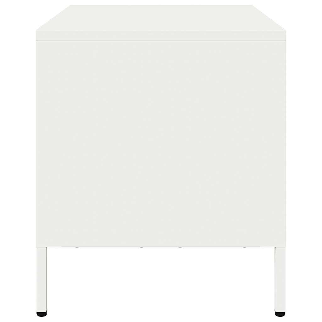 vidaXL Dulap TV, alb, 68x39x43,5 cm, oțel laminat la rece vidaXL Dulap TV, alb, 68x39x43,5 cm, oțel laminat la rece