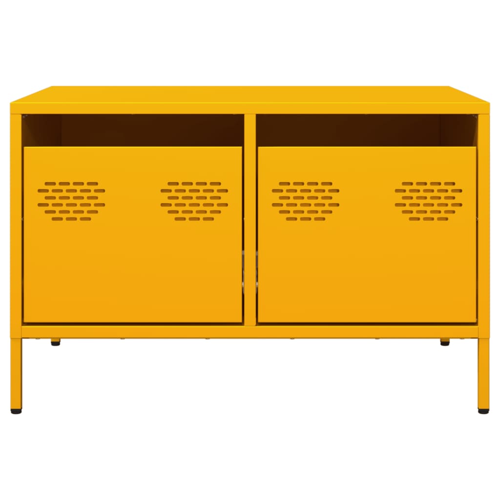 vidaXL Dulap TV, galben muștar, 68x50x43,5 cm, oțel laminat la rece