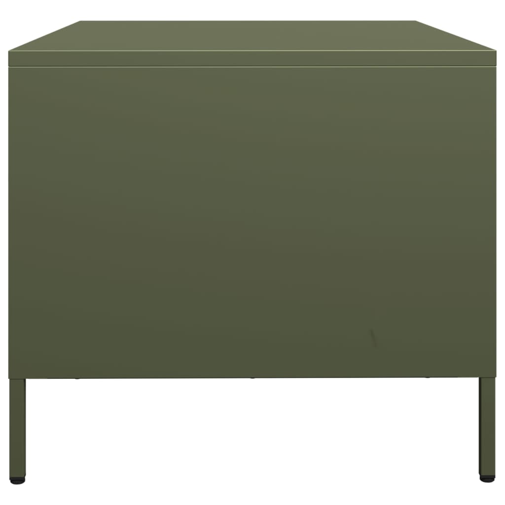 vidaXL Dulap TV, verde măsliniu, 68x50x43,5 cm, oțel laminat la rece vidaXL Dulap TV, verde măsliniu, 68x50x43,5 cm, oțel laminat la rece