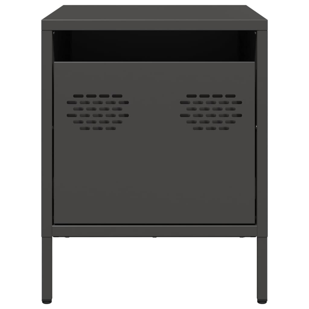 vidaXL Noptiere, 2 buc., negru, 35x39x43,5 cm, oțel vidaXL Noptiere, 2 buc., negru, 35x39x43,5 cm, oțel