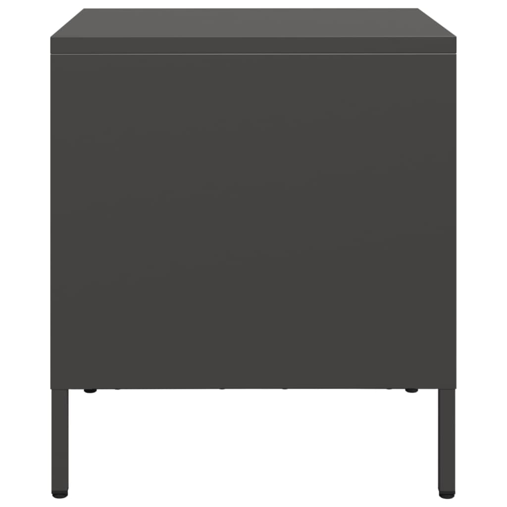 vidaXL Noptiere, 2 buc., negru, 35x39x43,5 cm, oțel vidaXL Noptiere, 2 buc., negru, 35x39x43,5 cm, oțel