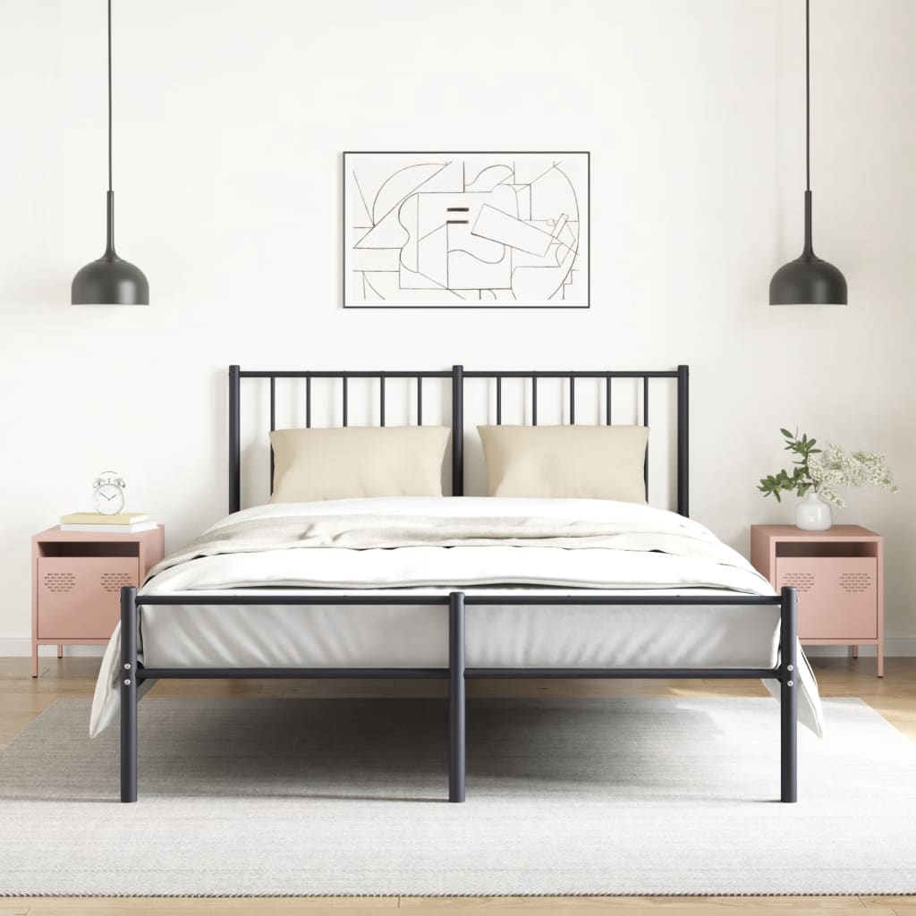vidaXL Noptiere, 2 buc., roz, 35x39x43,5 cm, oțel vidaXL Noptiere, 2 buc., roz, 35x39x43,5 cm, oțel