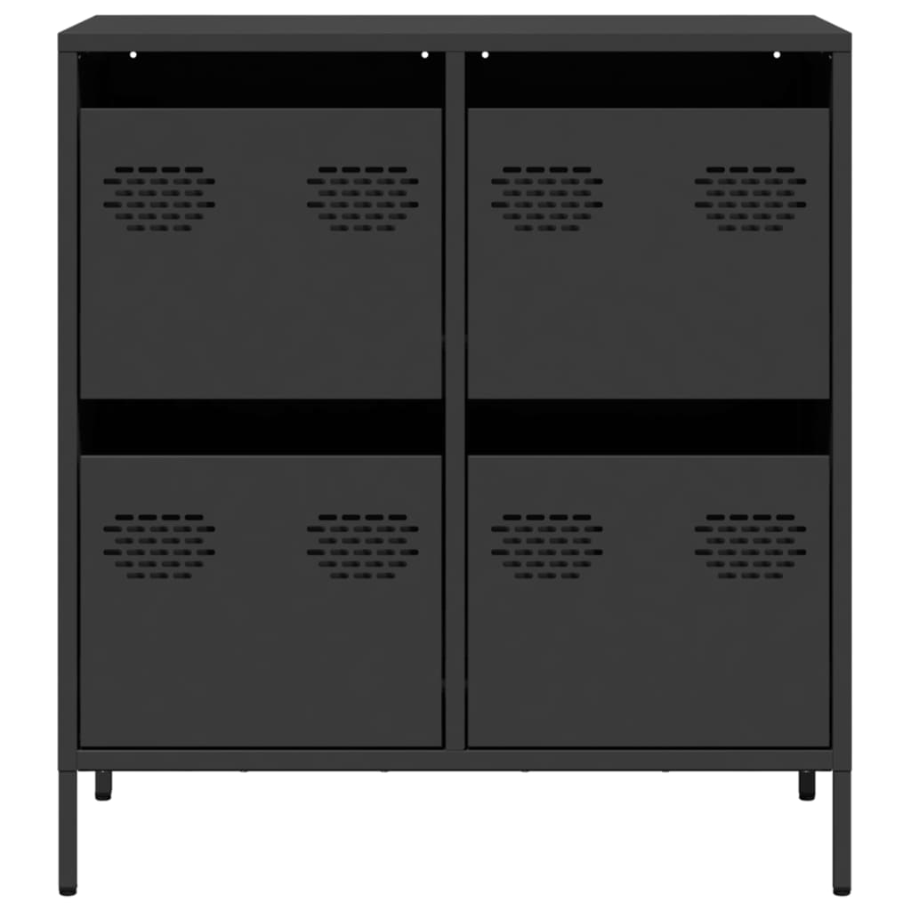 vidaXL Dulap, negru, 68x39x73,5 cm, oțel laminat la rece