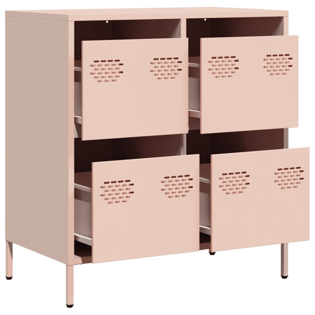vidaXL Dulap, roz, 68x39x73,5 cm, oțel laminat la rece vidaXL Dulap, roz, 68x39x73,5 cm, oțel laminat la rece