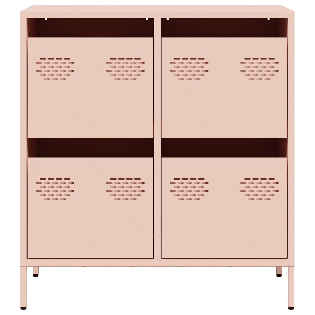 vidaXL Dulap, roz, 68x39x73,5 cm, oțel laminat la rece vidaXL Dulap, roz, 68x39x73,5 cm, oțel laminat la rece