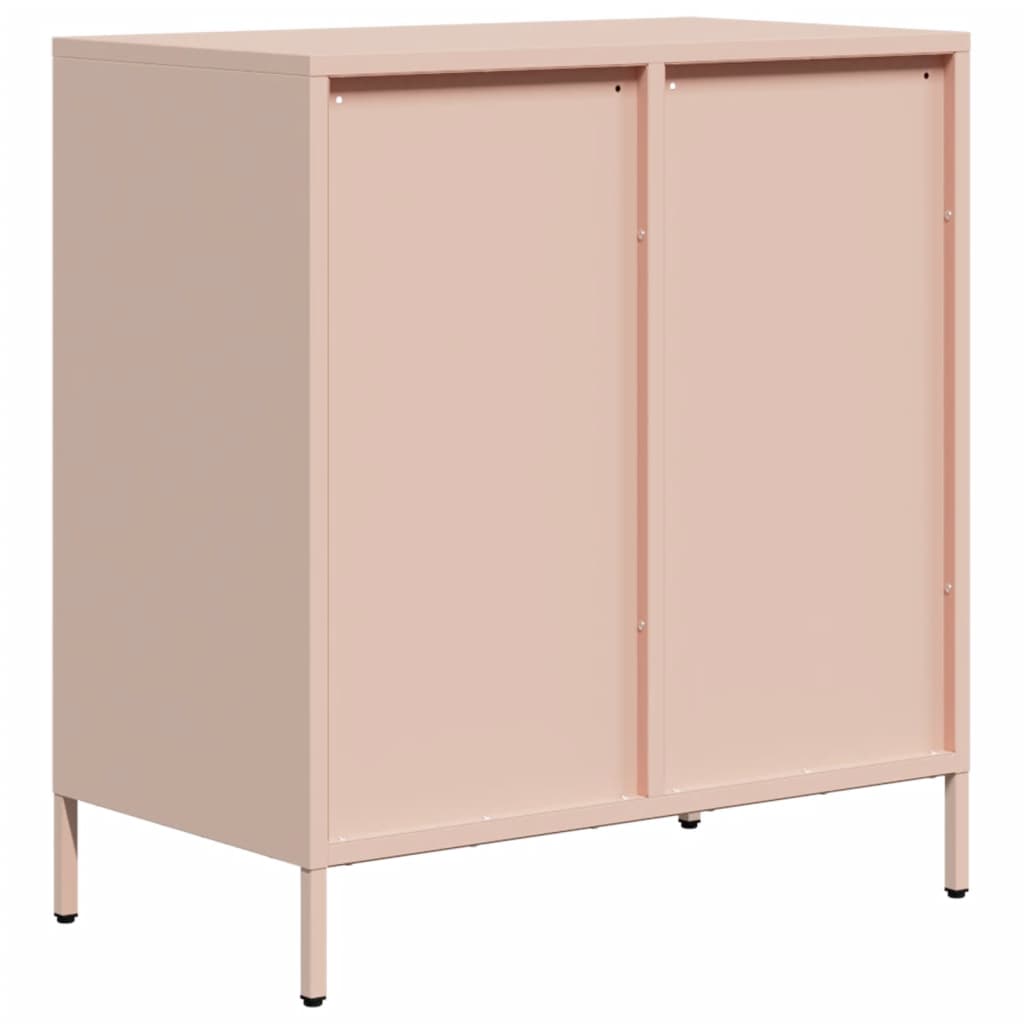 vidaXL Dulap, roz, 68x39x73,5 cm, oțel laminat la rece vidaXL Dulap, roz, 68x39x73,5 cm, oțel laminat la rece