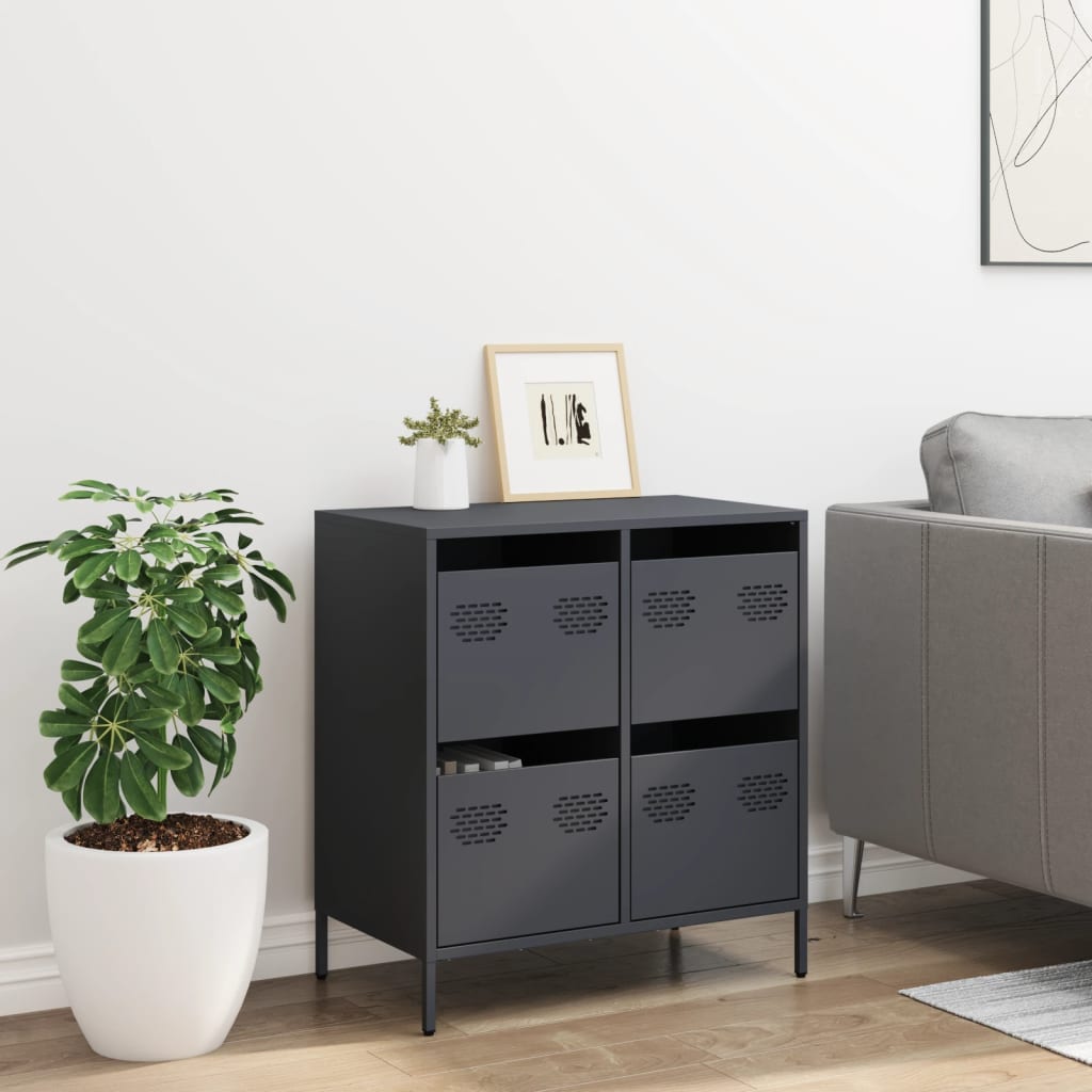 vidaXL Dulap, antracit, 68x39x73,5 cm, oțel laminat la rece
