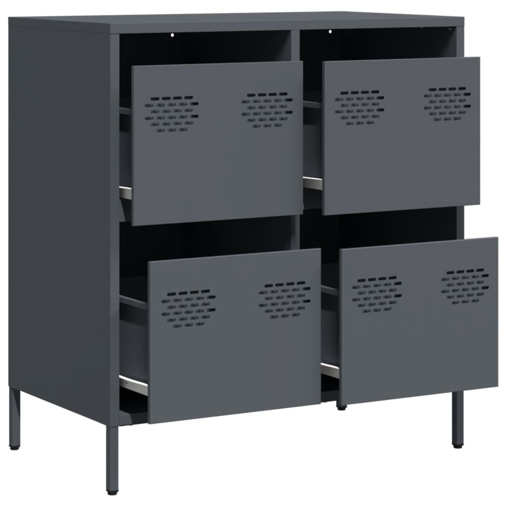 vidaXL Dulap, antracit, 68x39x73,5 cm, oțel laminat la rece