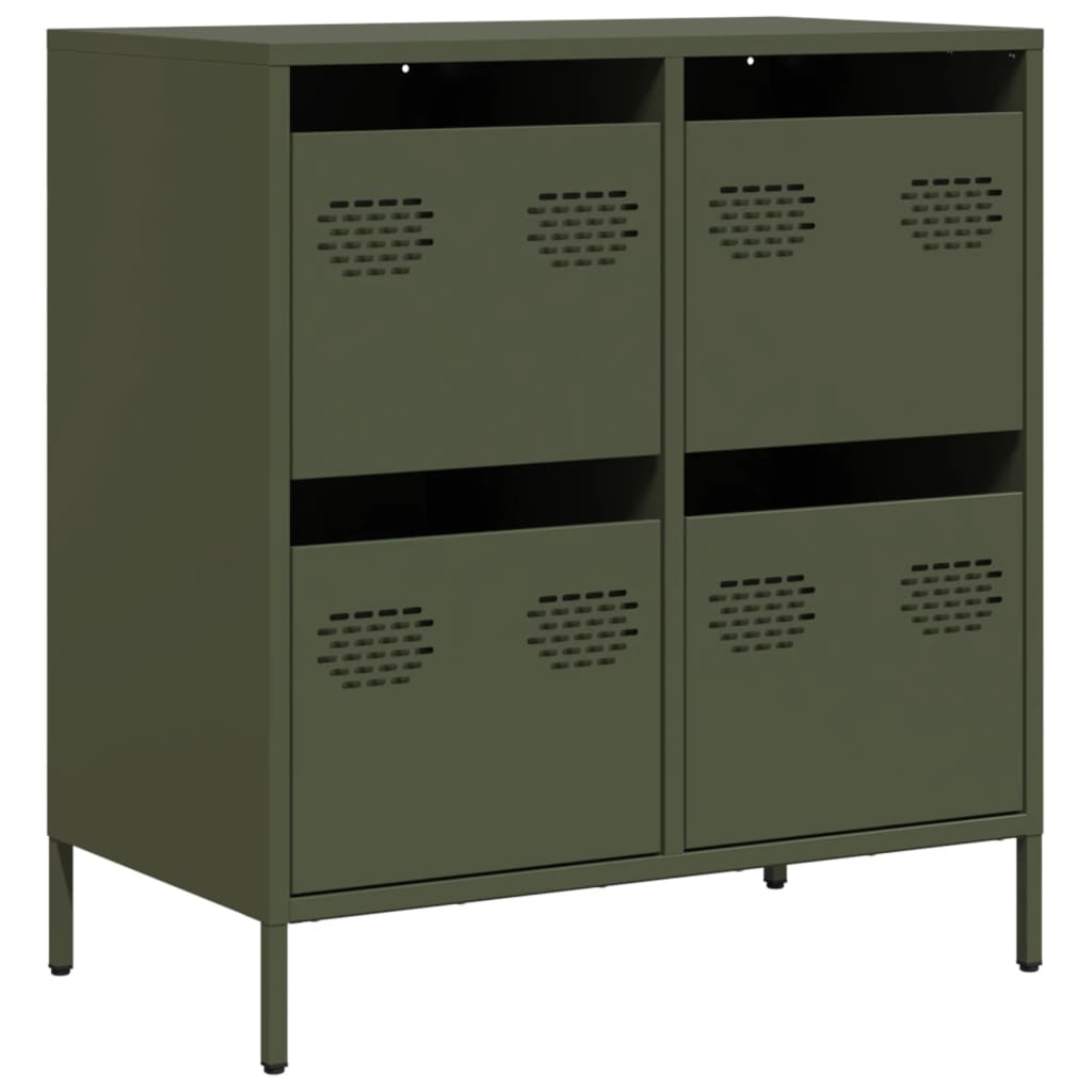 vidaXL Dulap, verde măsliniu, 68x39x73,5 cm, oțel laminat la rece