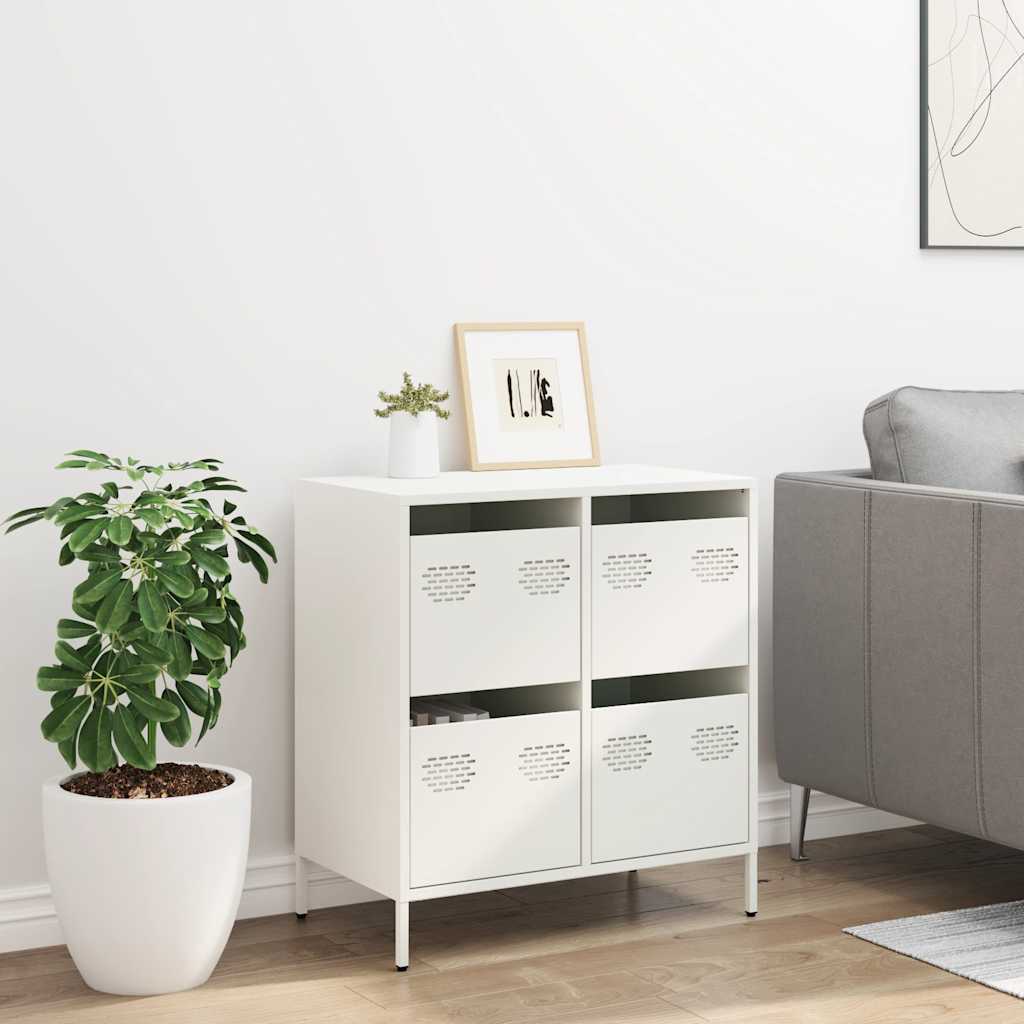 vidaXL Dulap, alb, 68x39x73,5 cm, oțel laminat la rece