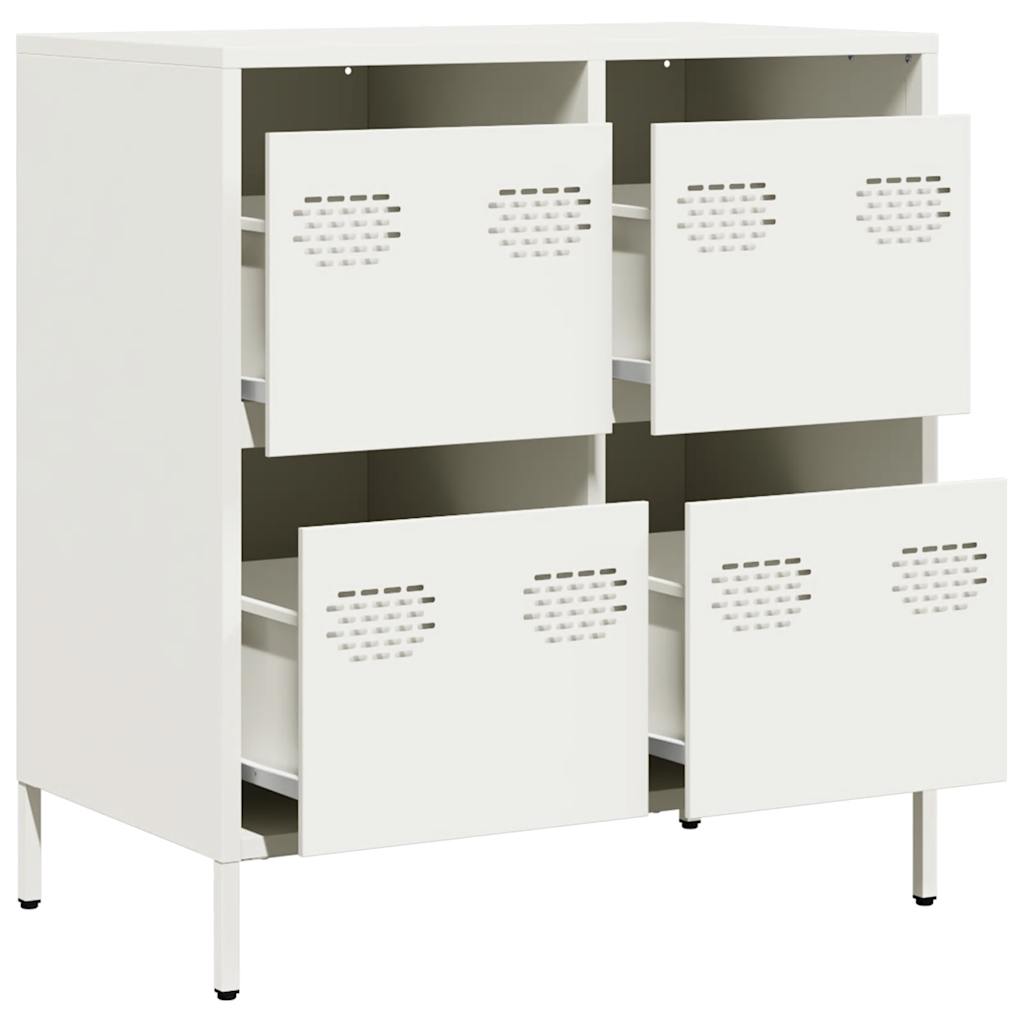 vidaXL Dulap, alb, 68x39x73,5 cm, oțel laminat la rece