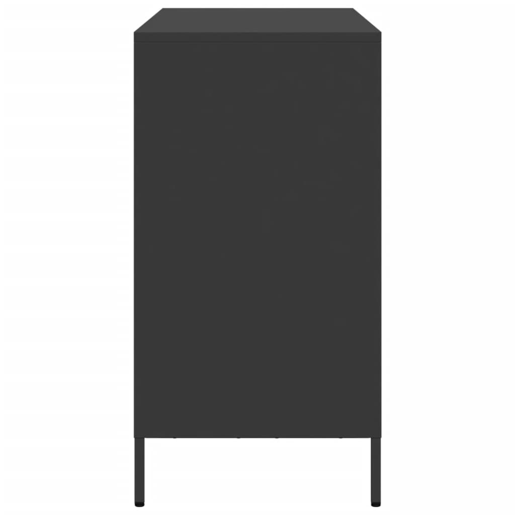 vidaXL Dulap, negru, 101,5x39x73,5 cm, oțel laminat la rece
