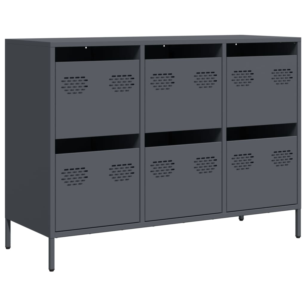 vidaXL Dulap, antracit, 101,5x39x73,5 cm, oțel laminat la rece vidaXL Dulap, antracit, 101,5x39x73,5 cm, oțel laminat la rece