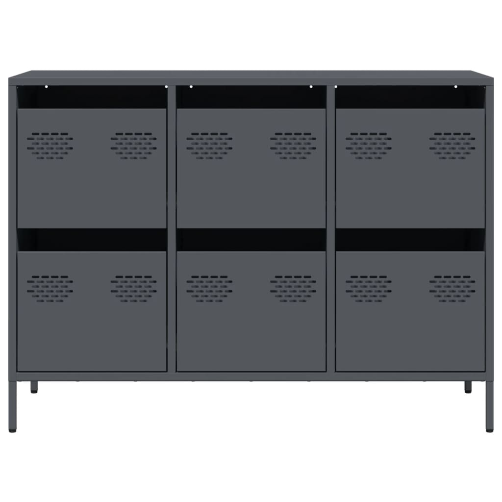 vidaXL Dulap, antracit, 101,5x39x73,5 cm, oțel laminat la rece vidaXL Dulap, antracit, 101,5x39x73,5 cm, oțel laminat la rece