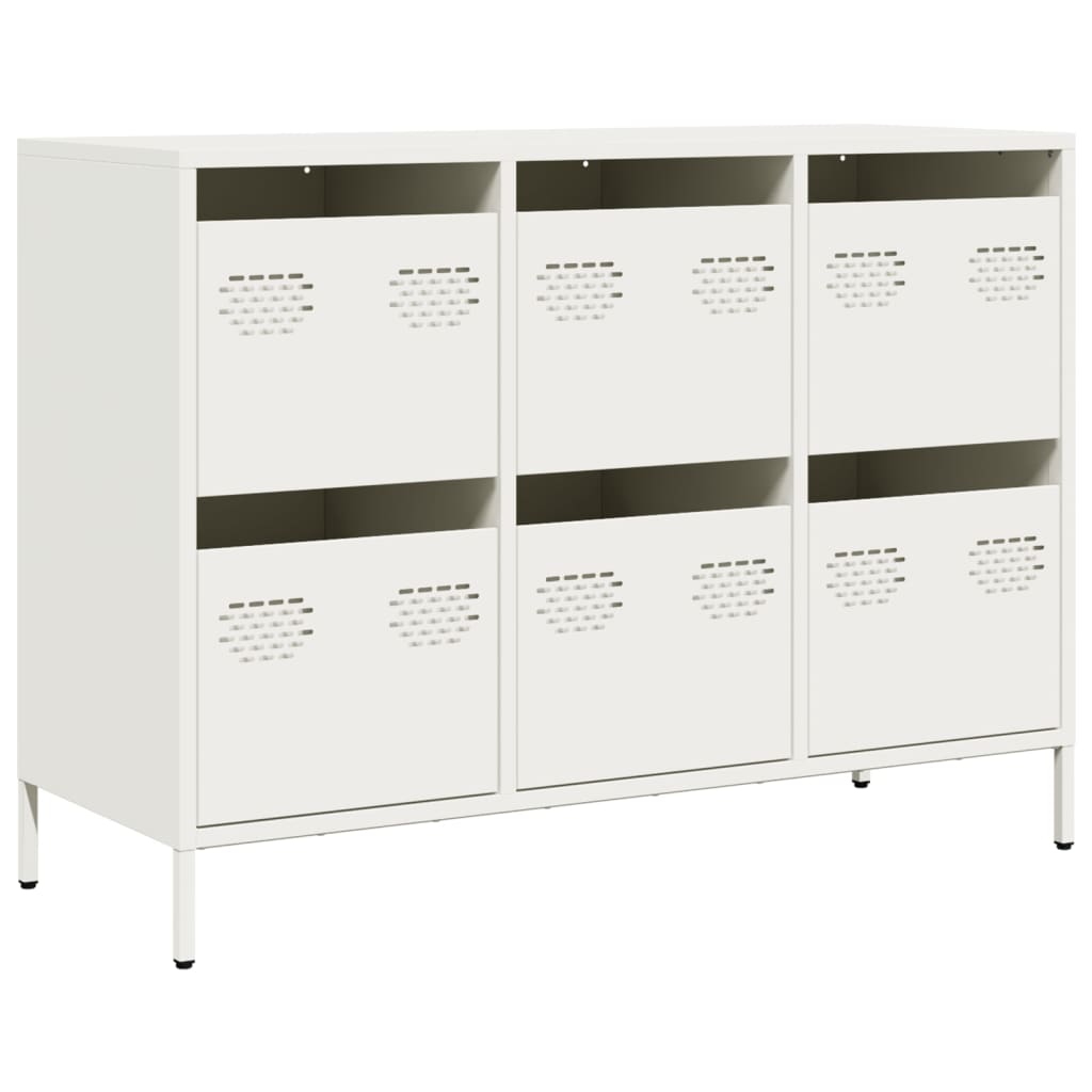 vidaXL Dulap, alb, 101,5x39x73,5 cm, oțel laminat la rece