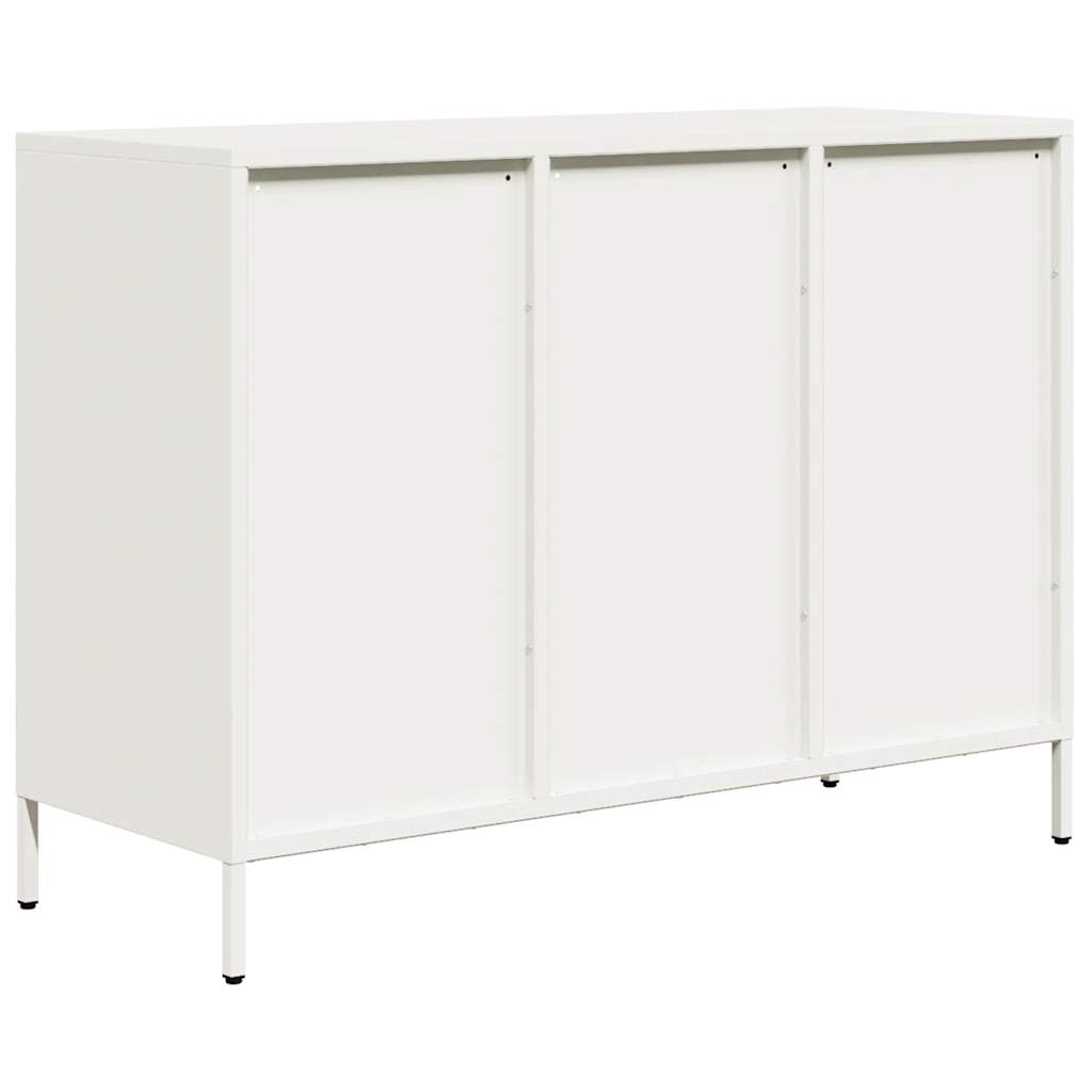 vidaXL Dulap, alb, 101,5x39x73,5 cm, oțel laminat la rece
