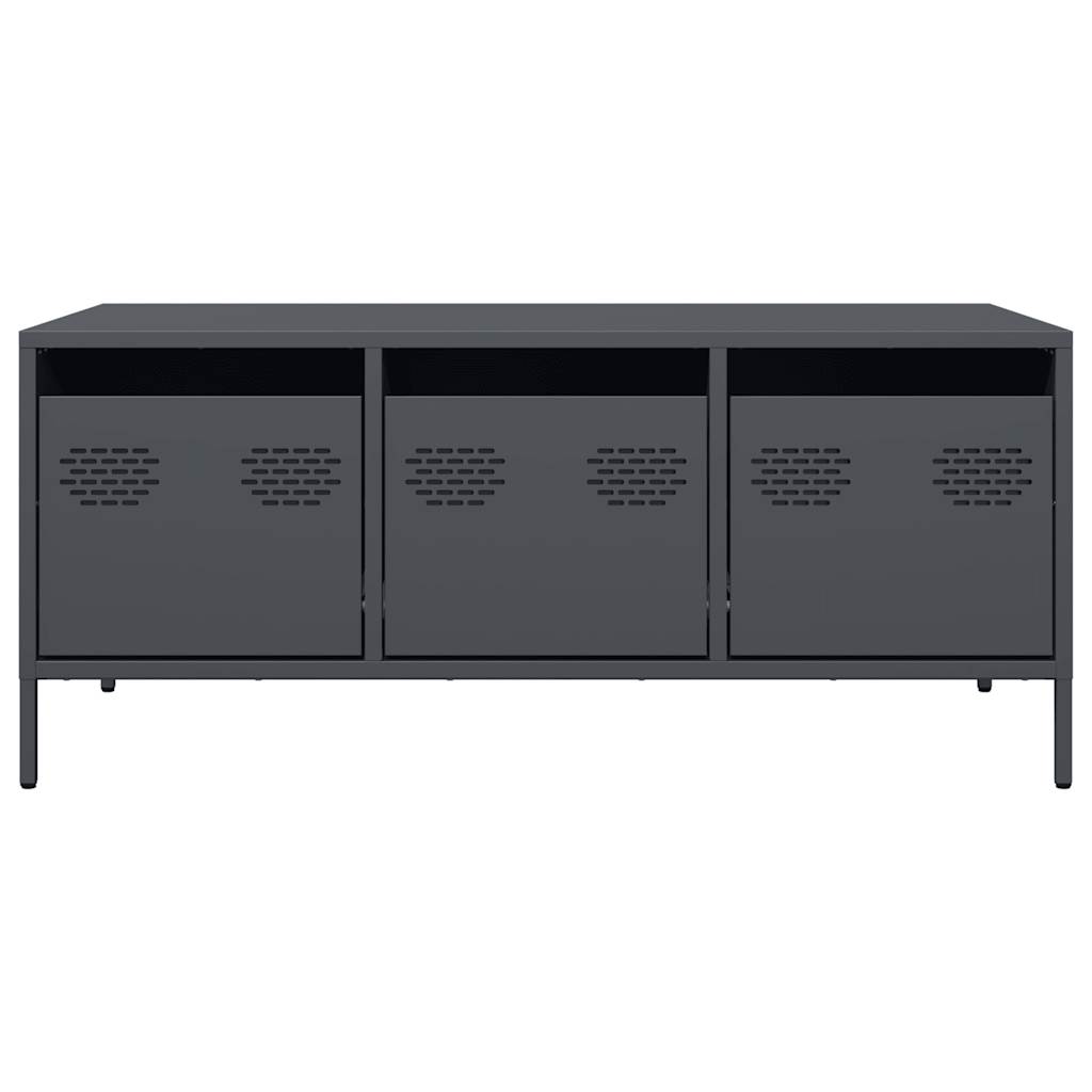 vidaXL Măsuță de cafea antracit 101,5x50x43,5 cm, oțel laminat la rece vidaXL Măsuță de cafea antracit 101,5x50x43,5 cm, oțel laminat la rece