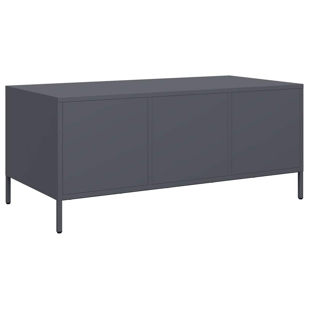 vidaXL Măsuță de cafea antracit 101,5x50x43,5 cm, oțel laminat la rece vidaXL Măsuță de cafea antracit 101,5x50x43,5 cm, oțel laminat la rece