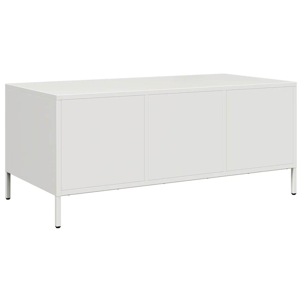 vidaXL Măsuță de cafea, negru, 101,5x50x43,5 cm, oțel laminat la rece