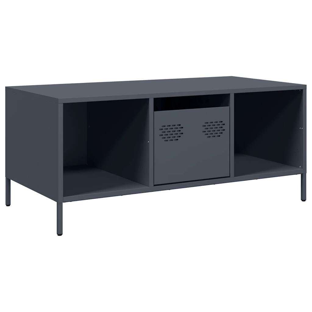 vidaXL Măsuță de cafea, antracit 101,5x50x43,5 cm oțel laminat la rece vidaXL Măsuță de cafea, antracit 101,5x50x43,5 cm oțel laminat la rece