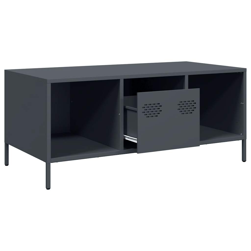 vidaXL Măsuță de cafea, antracit 101,5x50x43,5 cm oțel laminat la rece vidaXL Măsuță de cafea, antracit 101,5x50x43,5 cm oțel laminat la rece