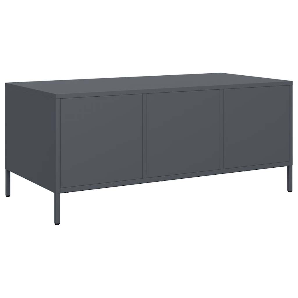 vidaXL Măsuță de cafea, antracit 101,5x50x43,5 cm oțel laminat la rece vidaXL Măsuță de cafea, antracit 101,5x50x43,5 cm oțel laminat la rece
