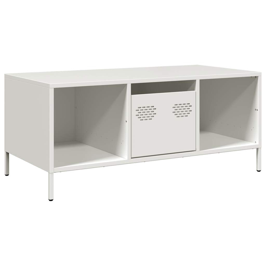 vidaXL Măsuță de cafea, negru, 101,5x50x43,5 cm, oțel laminat la rece vidaXL Măsuță de cafea, negru, 101,5x50x43,5 cm, oțel laminat la rece