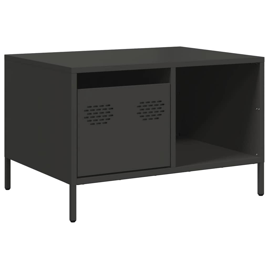vidaXL Măsuță de cafea, negru, 68,5x50x43,5 cm, oțel laminat la rece vidaXL Măsuță de cafea, negru, 68,5x50x43,5 cm, oțel laminat la rece