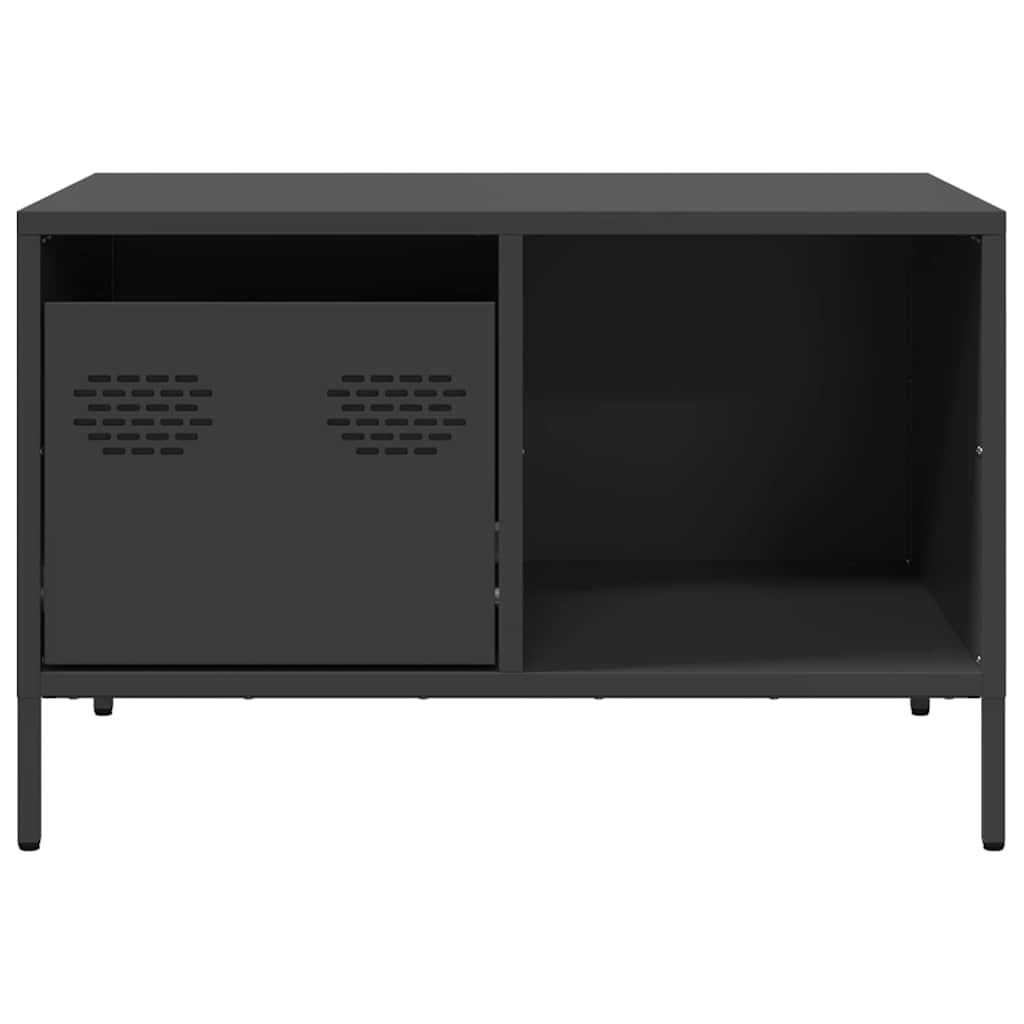 vidaXL Măsuță de cafea, negru, 68,5x50x43,5 cm, oțel laminat la rece vidaXL Măsuță de cafea, negru, 68,5x50x43,5 cm, oțel laminat la rece