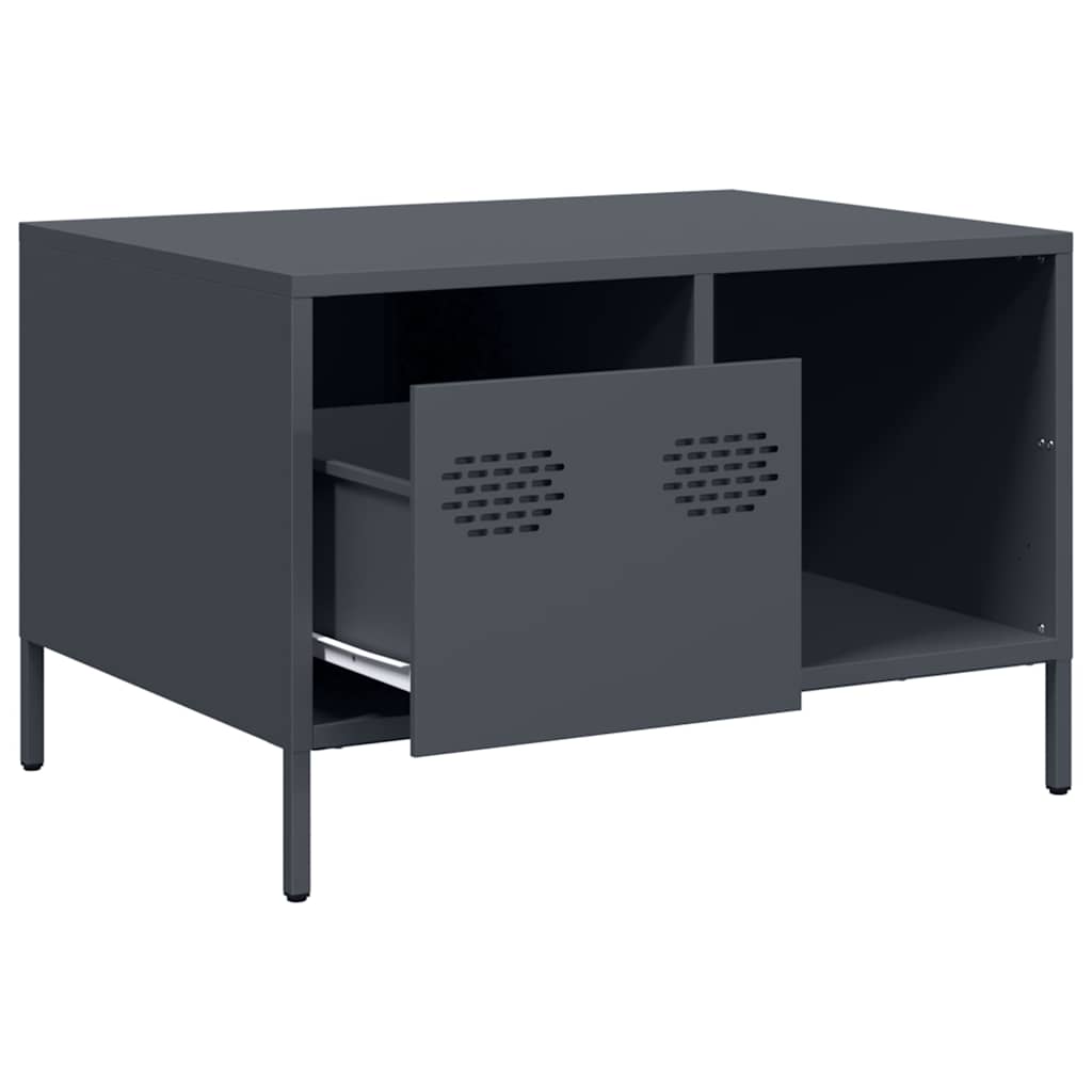 vidaXL Măsuță de cafea, antracit, 68,5x50x43,5cm, oțel laminat la rece vidaXL Măsuță de cafea, antracit, 68,5x50x43,5cm, oțel laminat la rece