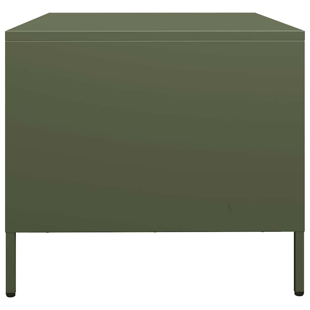 vidaXL Măsuță cafea verde măsliniu 68,5x50x43,5cm oțel laminat la rece vidaXL Măsuță cafea verde măsliniu 68,5x50x43,5cm oțel laminat la rece