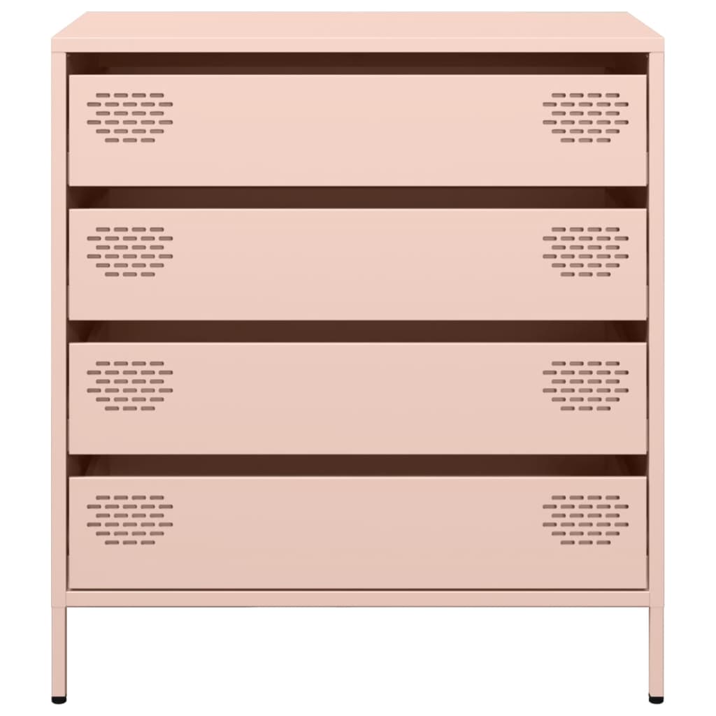 vidaXL Dulap, roz, 68x39x73,5 cm, oțel laminat la rece